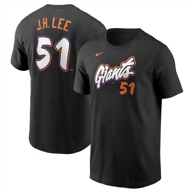 Men's San Francisco Giants #51 Jung Hoo Lee Anthracite 2025 City Connect Fuse Name & Number T-Shirt,We sell and wholesale Men's San Francisco Giants #51 Jung Hoo Lee Anthracite 2025 City Connect Fuse Name & Number T-Shirt on line form chian!